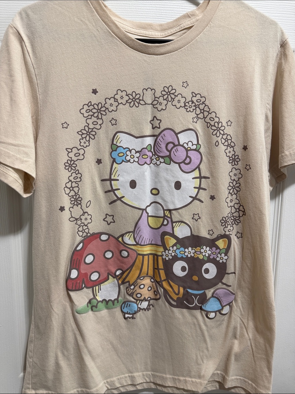 Hello Kitty Beige Short Sleeve Tee